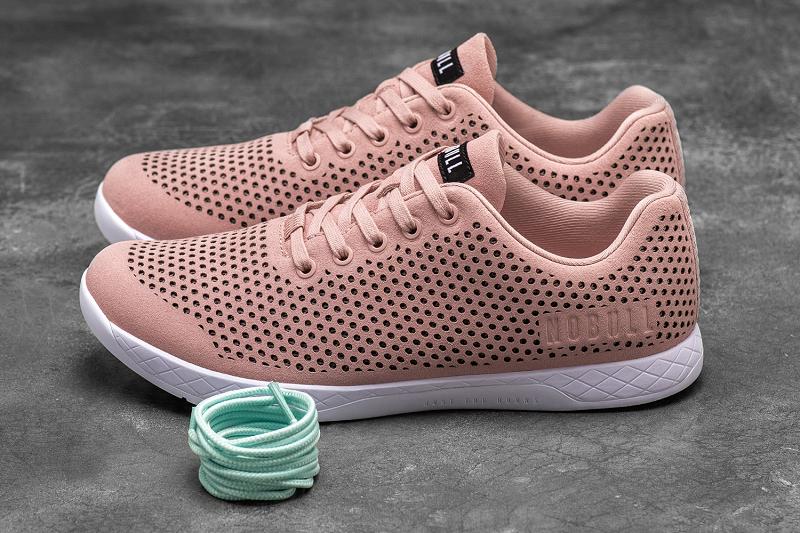 Men's Nobull Blush Suede Trainers Pink | SG F2339D